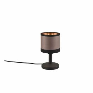 Čierna/hnedá stolová lampa (výška  22 cm) Davos – Trio