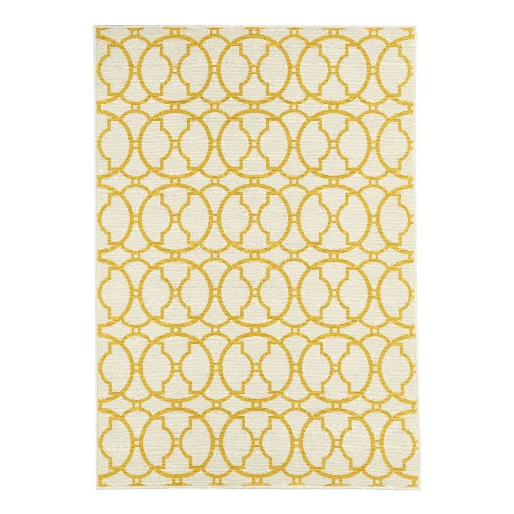 Béžovo-žltý vonkajší koberec Floorita Interlaced