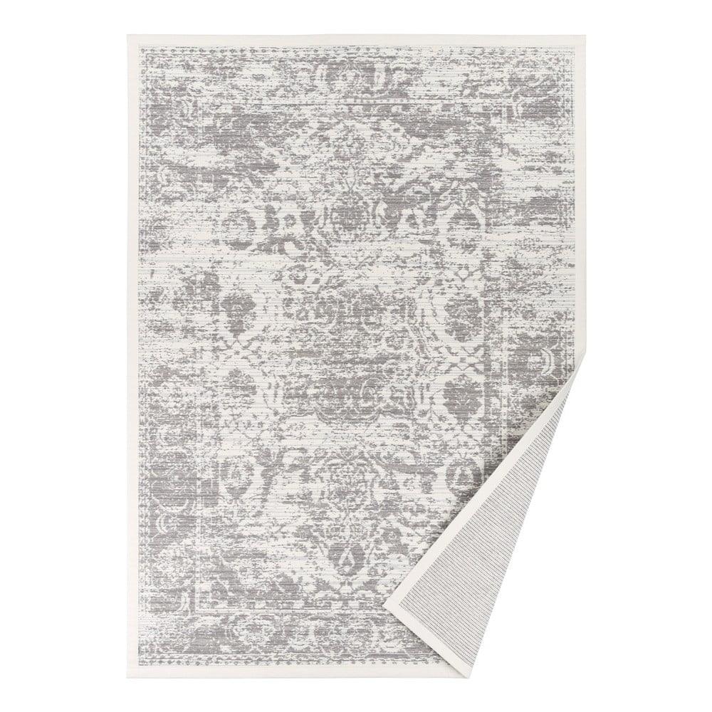 Biely vzorovaný obojstranný koberec Narma Palmse