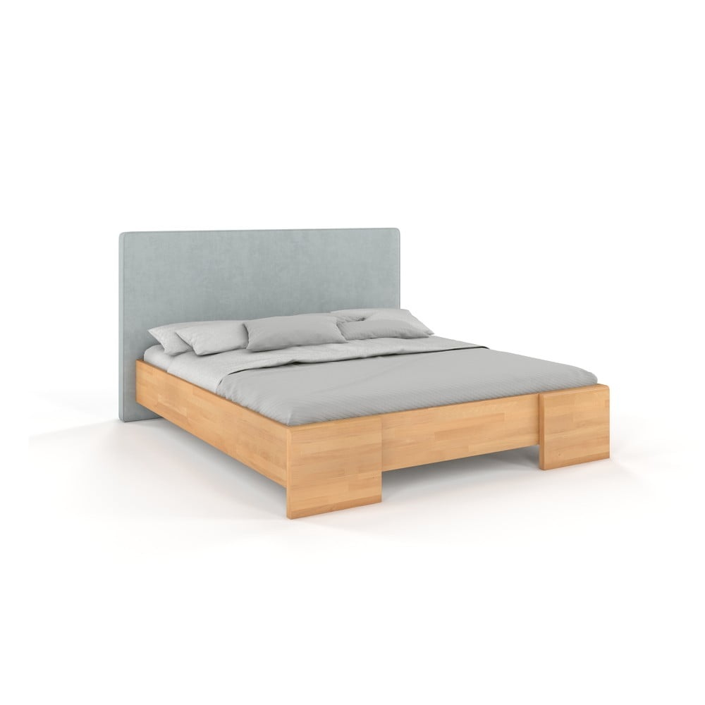 Dvojlôžková posteľ v dekore bukového dreva Skandica Hessel