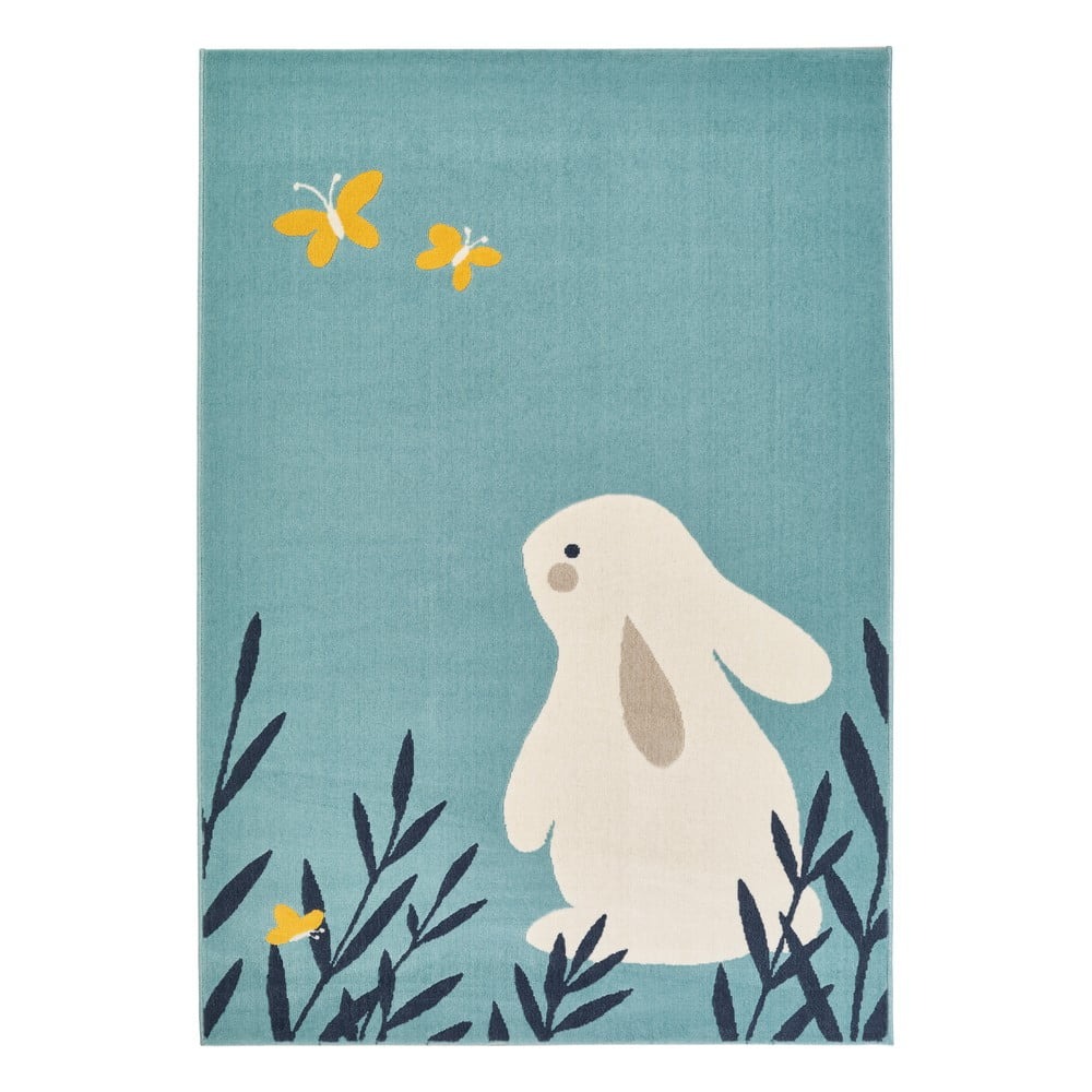 Detský modrý koberec Zala Living Design Bunny Lottie