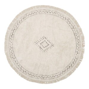 Béžový ručne tkaný bavlnený koberec Westwing Collection Fionn