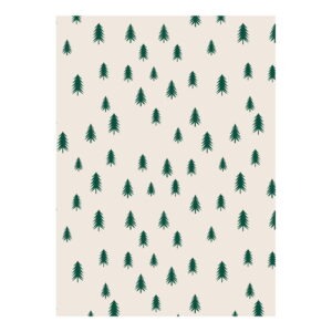 5 hárkov béžovo-zeleného baliaceho papiera eleanor stuart Christmas Trees