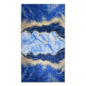 Modrý/v zlatej farbe koberec 140x80 cm - Vitaus