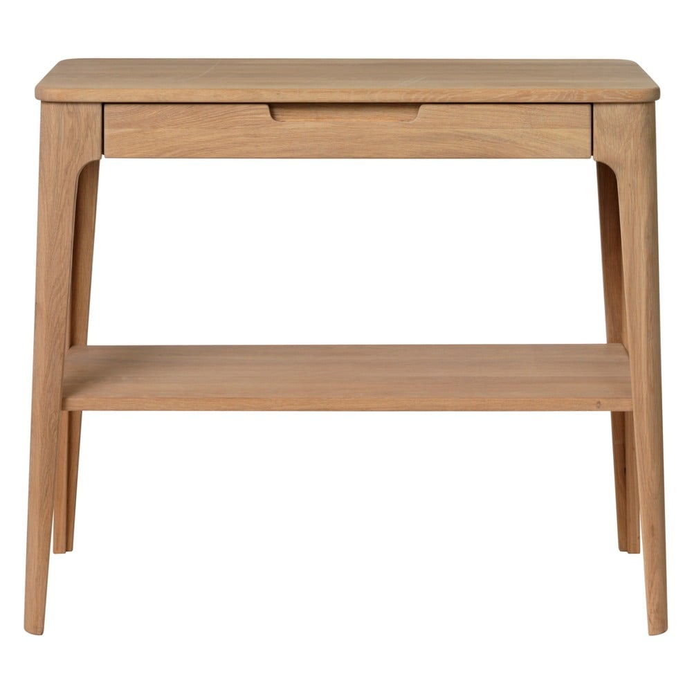 Konzolový stolík z dreva bieleho duba Unique Furniture Amalfi