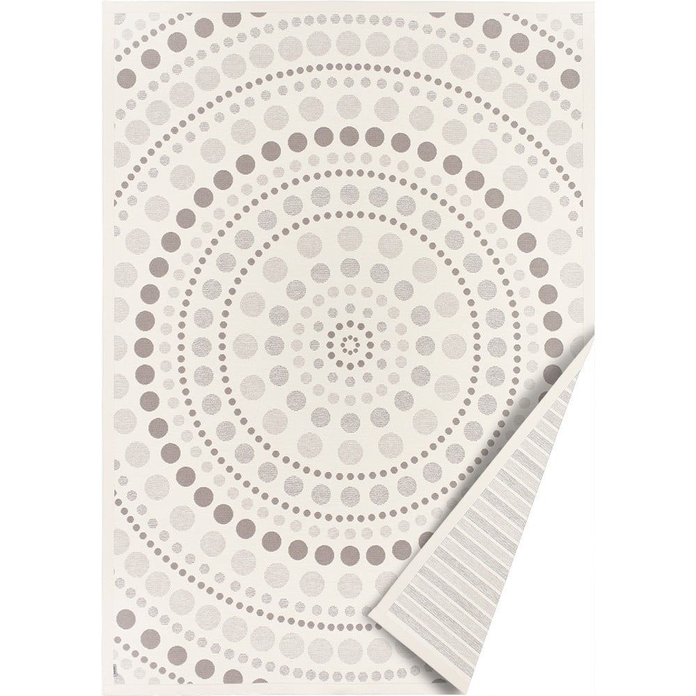 Bielo-sivý obojstranný koberec Narma Oola