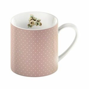 Ružový porcelánový hrnček s bodkami Creative Tops Cottage Flower