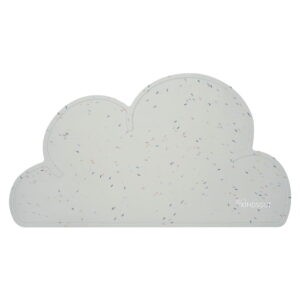 Sivé silikónové prestieranie Kindsgut Cloud Confetti