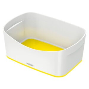 Bielo-žltý plastový úložný box MyBox - Leitz