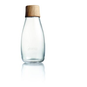 Sklenená fľaša s dreveným viečkom s doživotnou zárukou ReTap