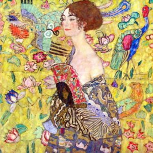 Reprodukcia obrazu Gustav Klimt Lady With Fan