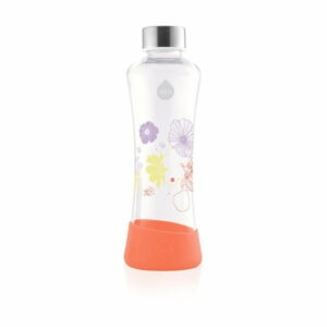 Oranžová sklenená fľaša Equa Flowerhead Poppy