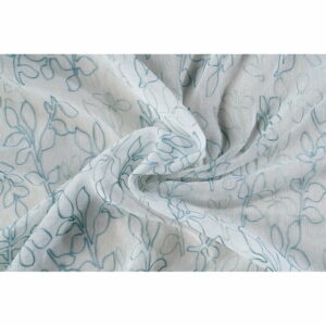 Biela/modrá záclona 300x260 cm Urma – Mendola Fabrics