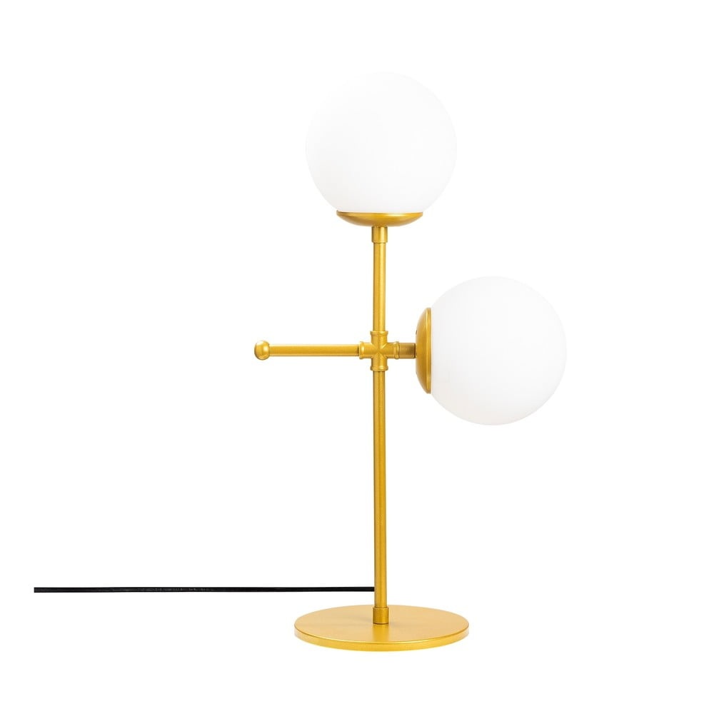 Stolová lampa v zlato-bielej farbe Opviq lights Mudoni