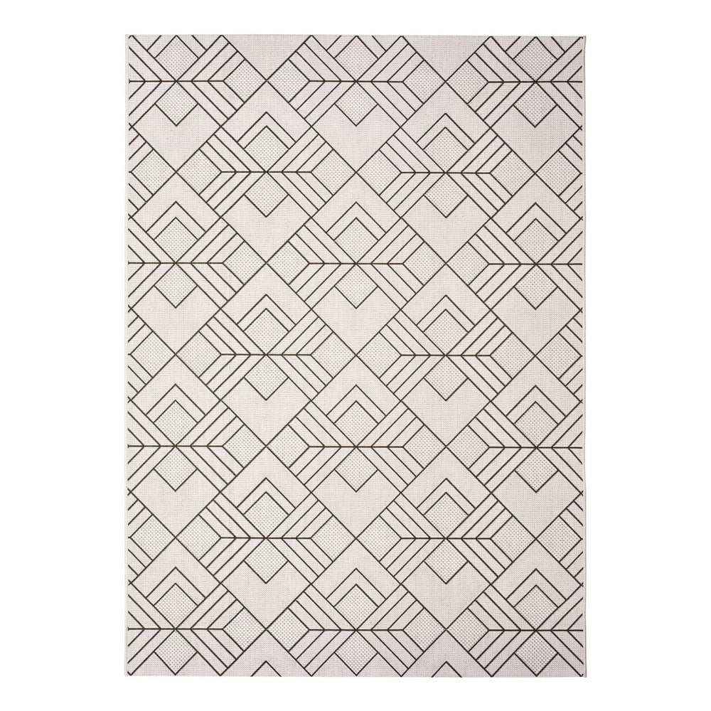 Bielo-béžový vonkajší koberec Universal Silvana Caretto