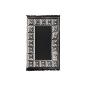 Béžovo-čierny obojstranný koberec Riva