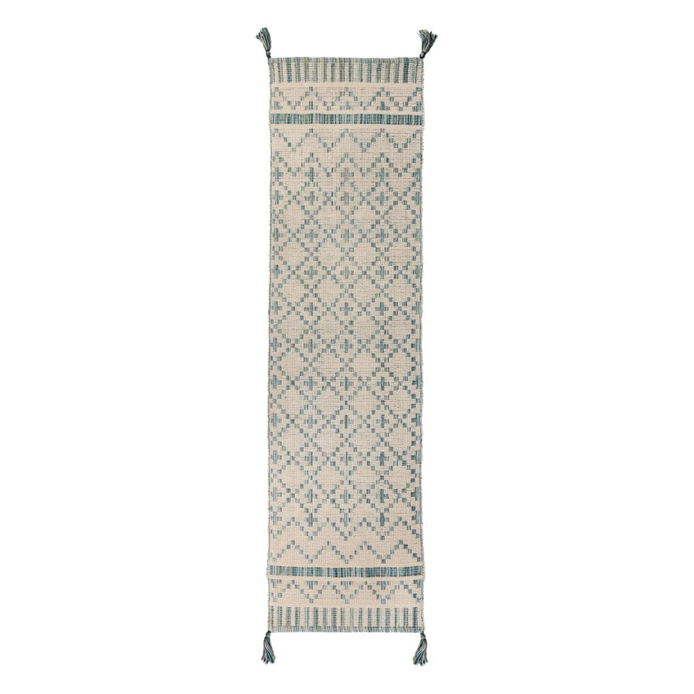 Béžovo-modrý bavlnený koberec Flair Rugs Leela