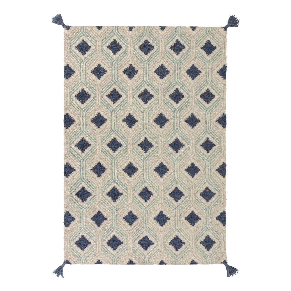 Béžovo-modrý vlnený koberec Flair Rugs Marco