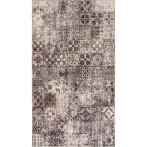 Béžový prateľný koberec behúň 200x80 cm - Vitaus