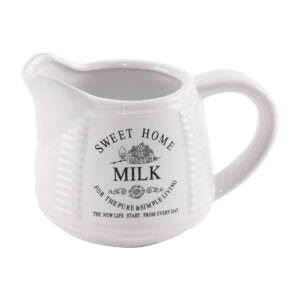 Biela keramická nádoba na mlieko Orion Sweet Home