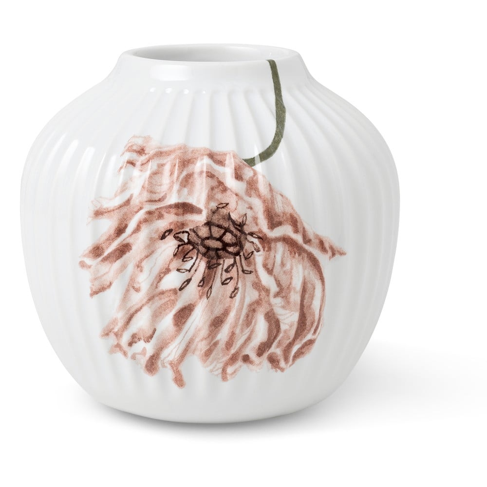 Biela porcelánová váza Kähler Design Poppy