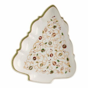 Biela servírovacia miska s vianočným motívom Brandani Tempo di Festa