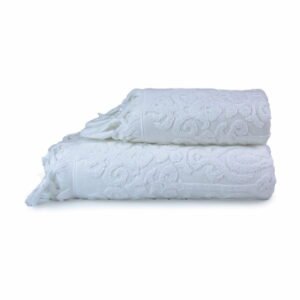 Biele bavlnené uteráky a osušky v súprave 2 ks Kilim – Foutastic