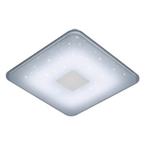 Biele štvorcové stropné LED svietidlo na diaľkové ovládanie Trio Ceiling
