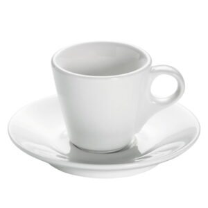 Biely porcelánový hrnček s tanierikom Maxwell & Williams Basic Espresso