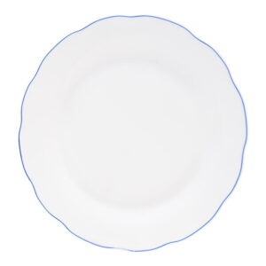 Biely porcelánový plytký tanier Orion Blue Line