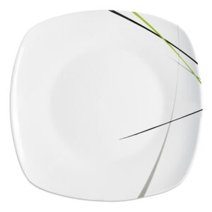 Biely porcelánový tanier Orion Green