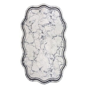 Biely/sivý koberec 180x120 cm - Vitaus