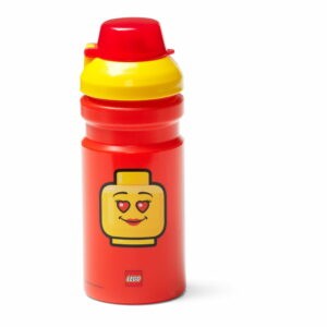 Červená fľaša na vodu s žltým vekom LEGO® Iconic
