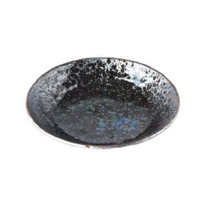 Čierno-sivý keramický hlboký tanier MIJ Pearl