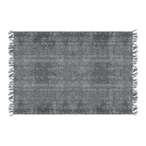Čierny bavlnený koberec PT LIVING Washed
