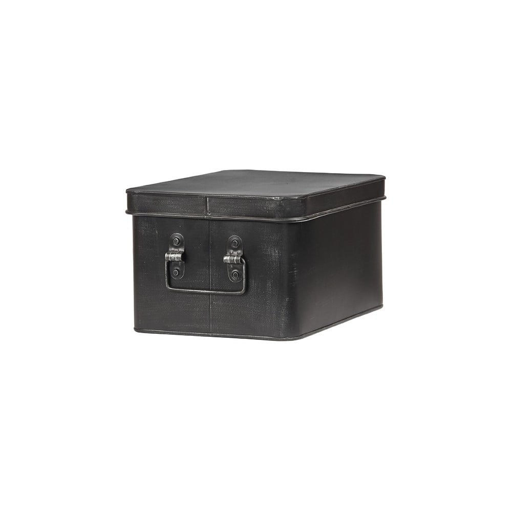 Čierny kovový úložný box LABEL51 Media