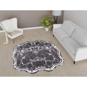 Čierny okrúhly koberec ø 160 cm - Vitaus
