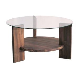 Hnedý okrúhly konferenčný stolík ø 75 cm Mondo - Neostill