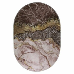 Hnedý/v zlatej farbe umývateľný koberec 120x180 cm – Vitaus
