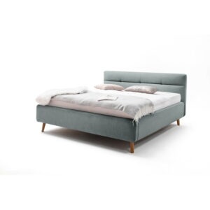 Modrá dvojlôžková posteľ s roštom a úložným priestorom Meise Möbel Lotte