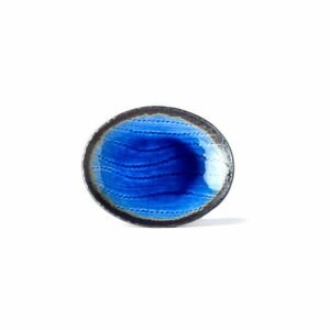 Modrý keramický oválny tanier MIJ Cobalt