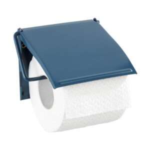 Modrý nástenný držiak na toaletný papier Wenko Cover