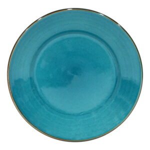 Modrý tanier z kameniny Casafina Sardegna
