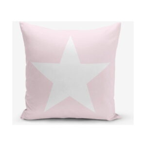 Obliečka na vankúš s prímesou bavlny Minimalist Cushion Covers Star Pink