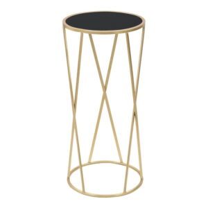 Odkladací stolík v čierno-zlatej farbe Mauro Ferretti Glam Simple