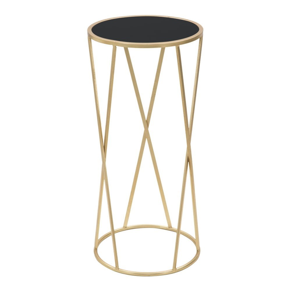 Odkladací stolík v čierno-zlatej farbe Mauro Ferretti Glam Simple
