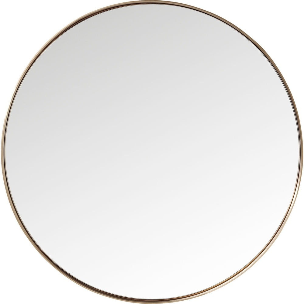 Okrúhle zrkadlo s rámom v medenej farbe Kare Design Round Curve