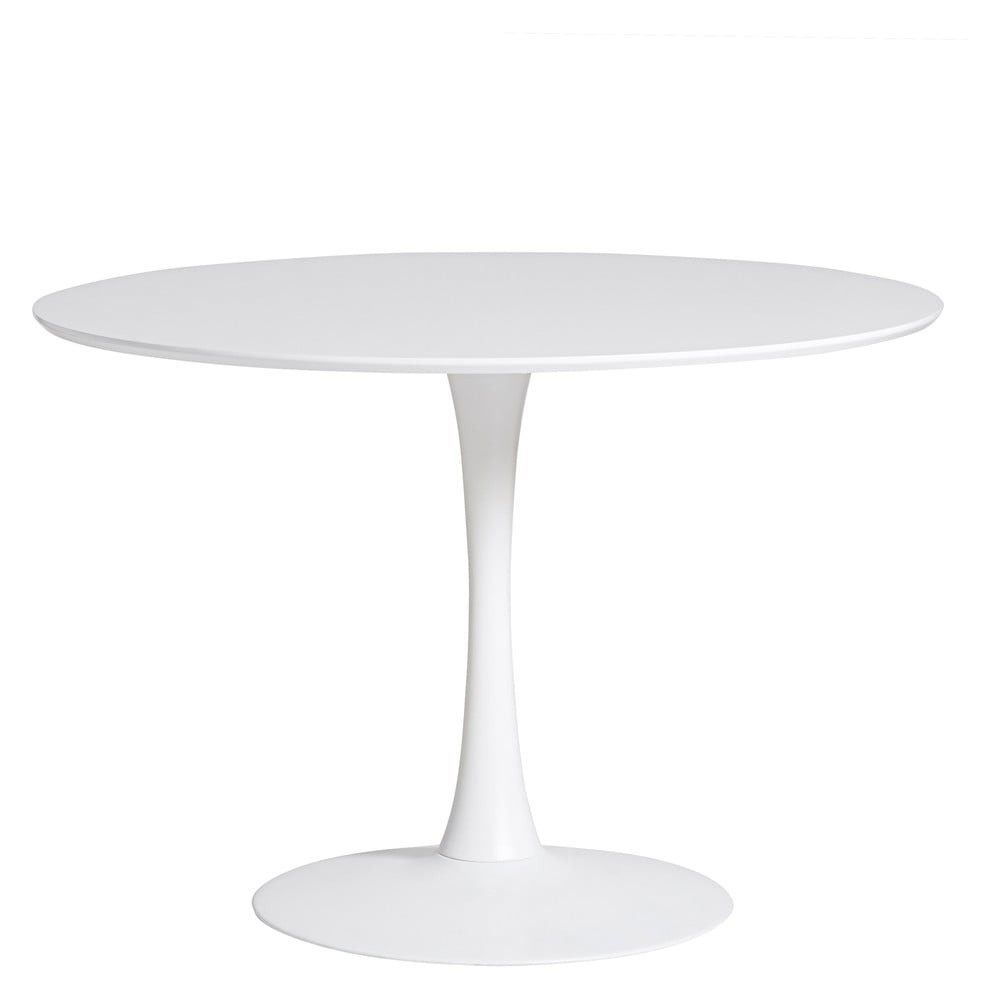 Okrúhly biely jedálenský stôl Marckeric Oda