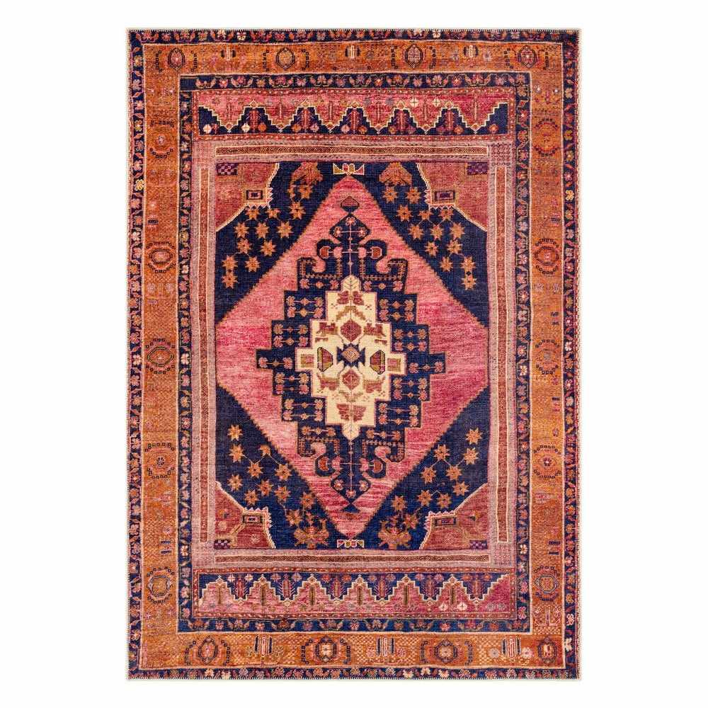 Oranžovo-ružový koberec Floorita Senneh