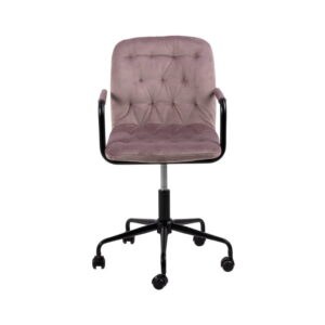 Ružová kancelárska stolička so zamatovým povrchom Actona Wendy